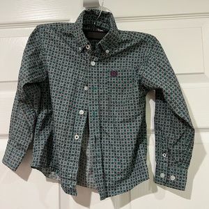 Kids cinch button up